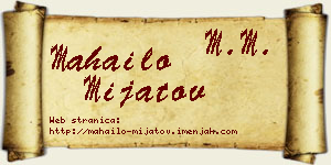 Mahailo Mijatov vizit kartica